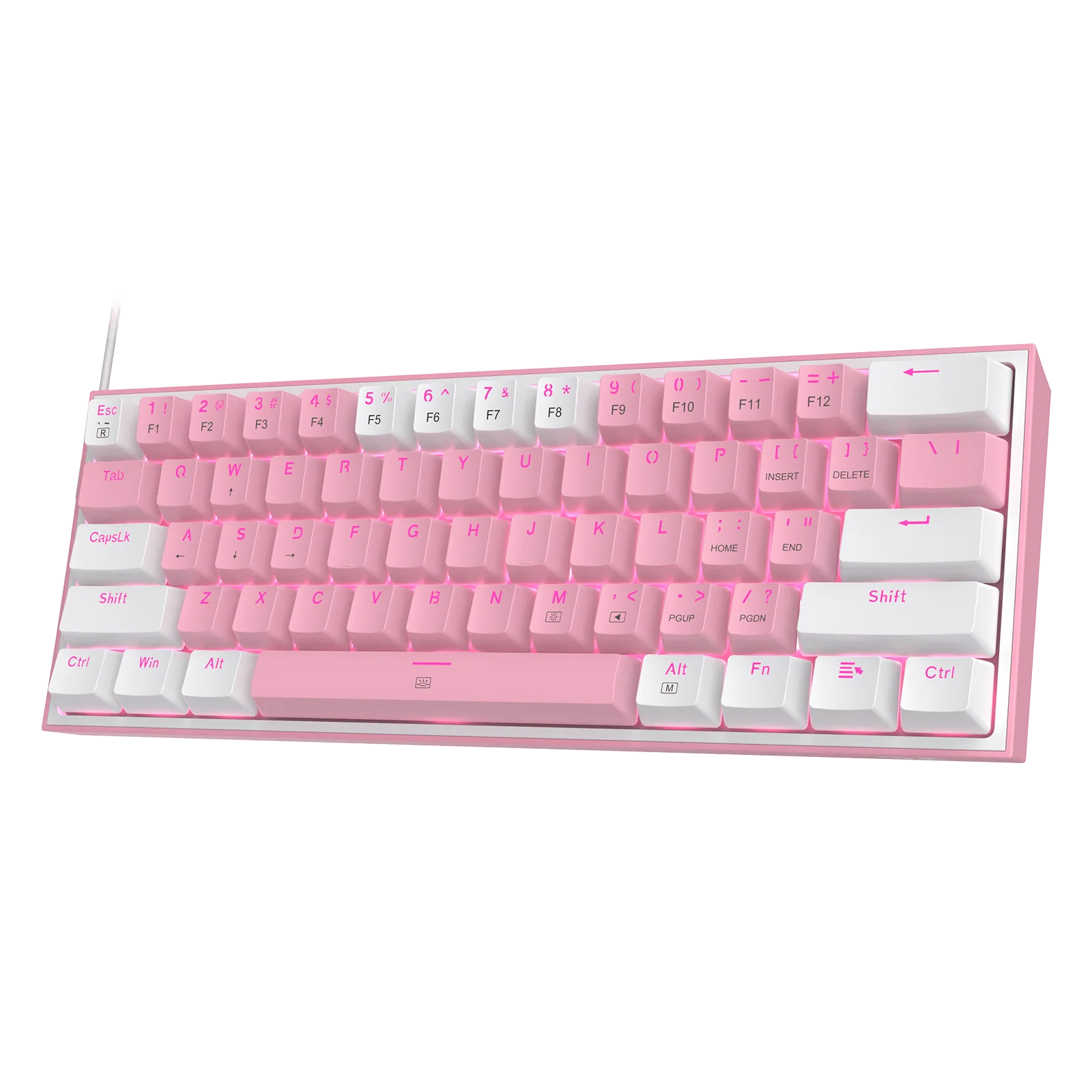 FIZZ K617 60 White & Pink Mechanical keyboard - Image 5
