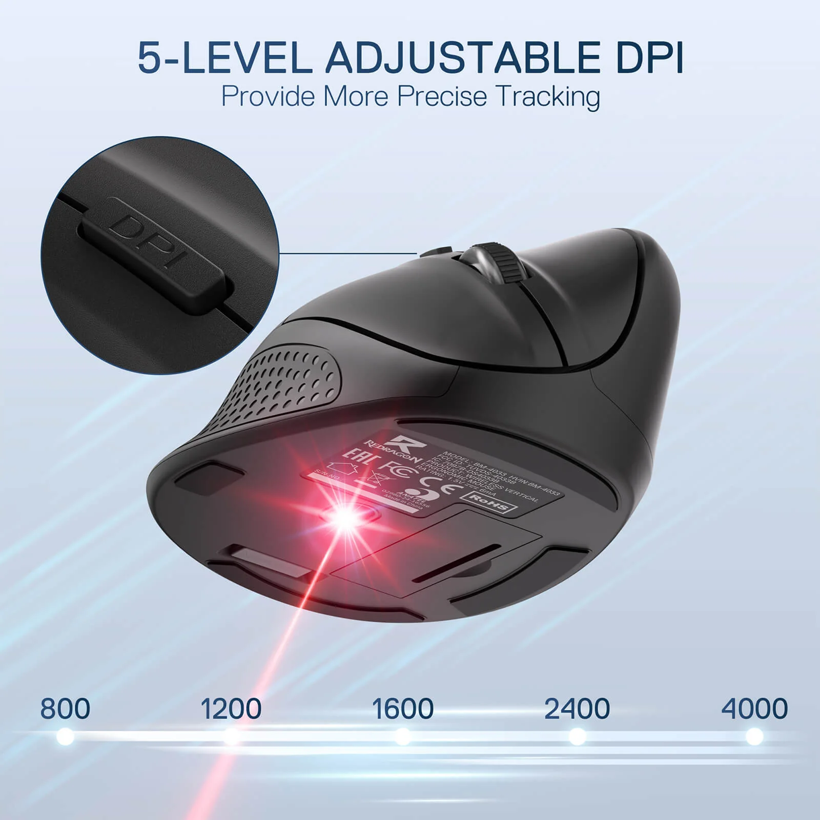 BM-4033 Wireless Vertical Ergonomic Mouse - Image 5