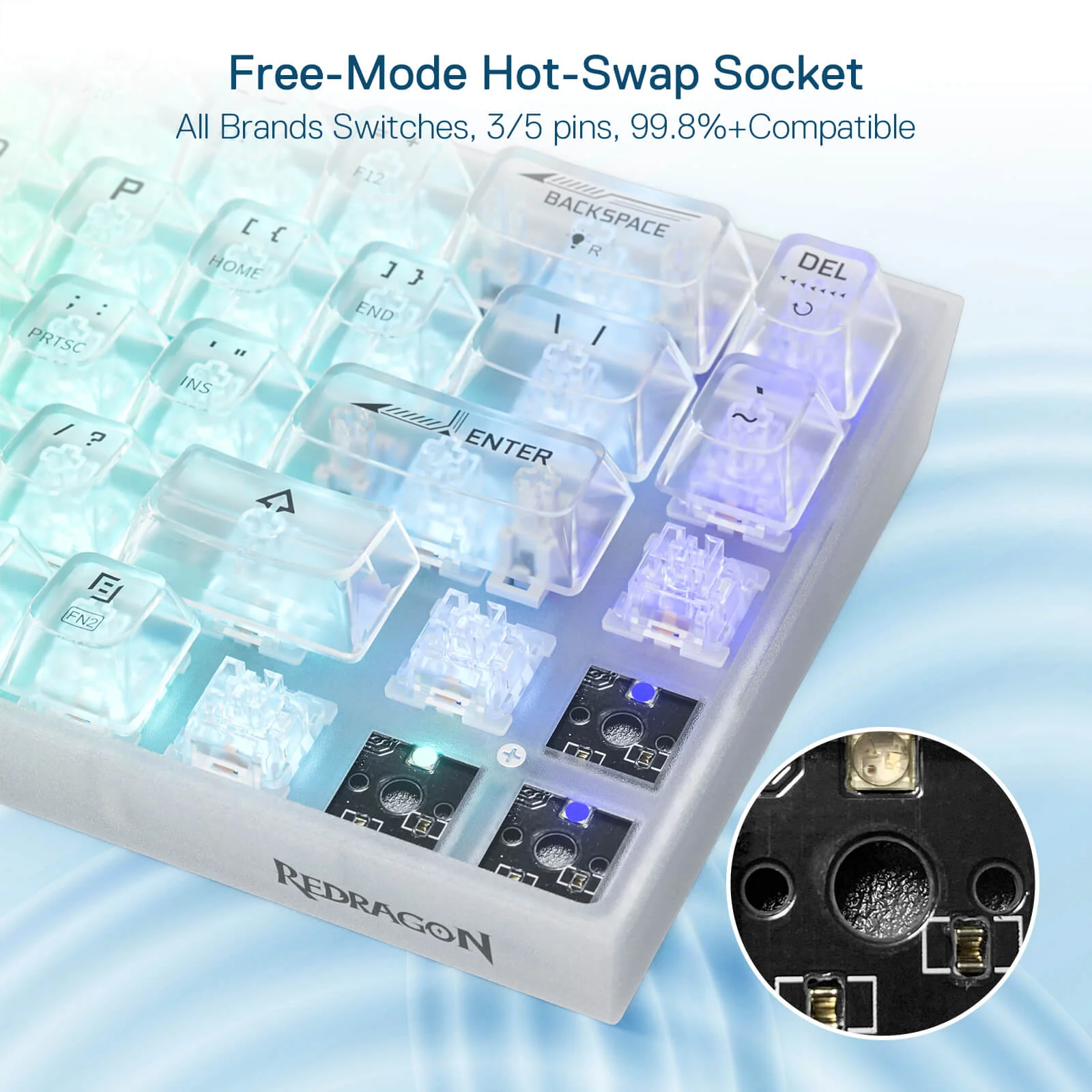 CASTOR K631 PRO Full-Transparent Mechanical Keyboard - Image 7
