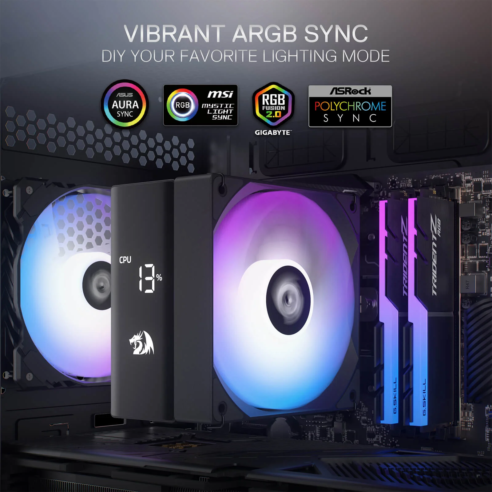 CC2312 ARGB Single Tower CPU Air Cooler - Image 3
