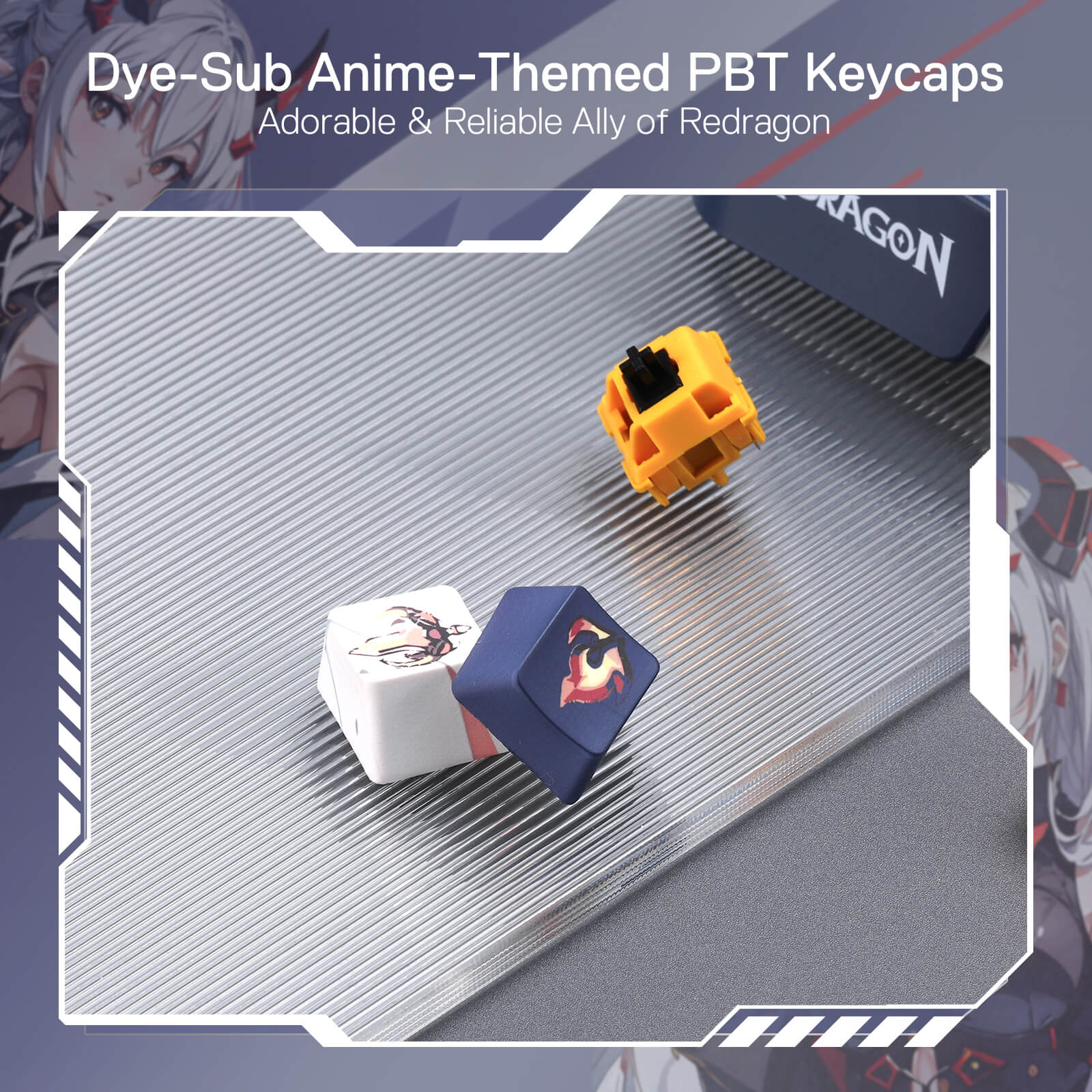 EISA K686 PRO SE Keyboard & K1NG M916 PRO (1K Hz) Mouse Anime Combo - Image 4