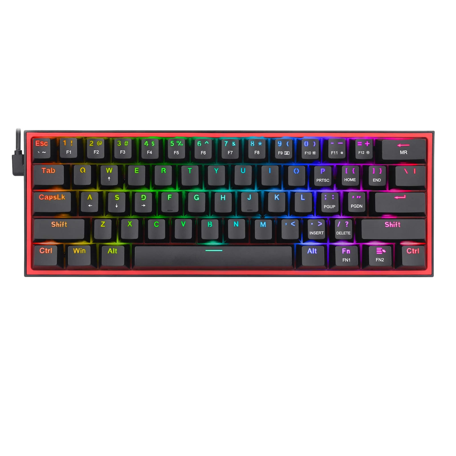 FIZZ K617 60% Wired Mechanical Keyboard (Red Inner)