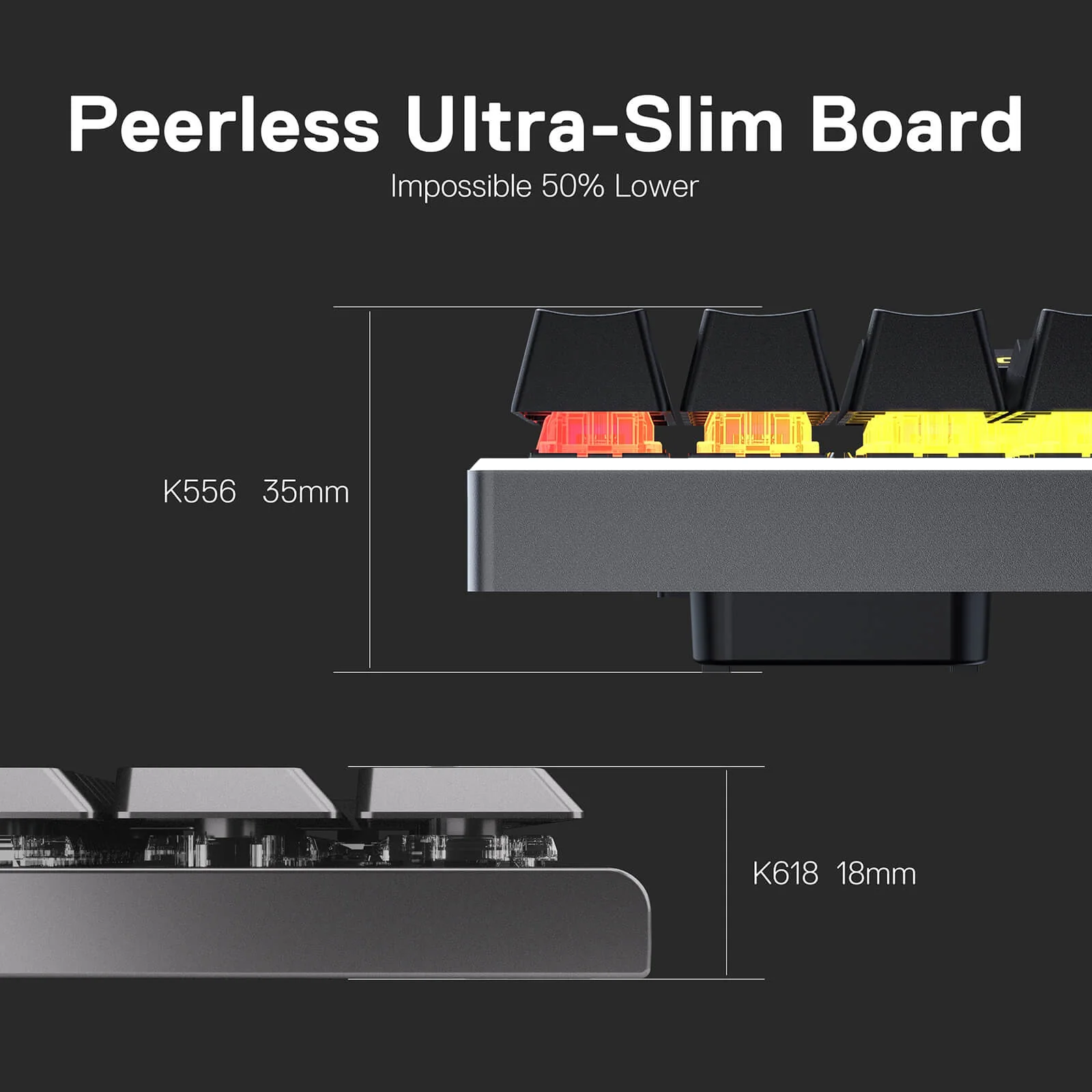 HORUS K618 Ultra-slim Wireless Mechanical Keyboard - Image 8
