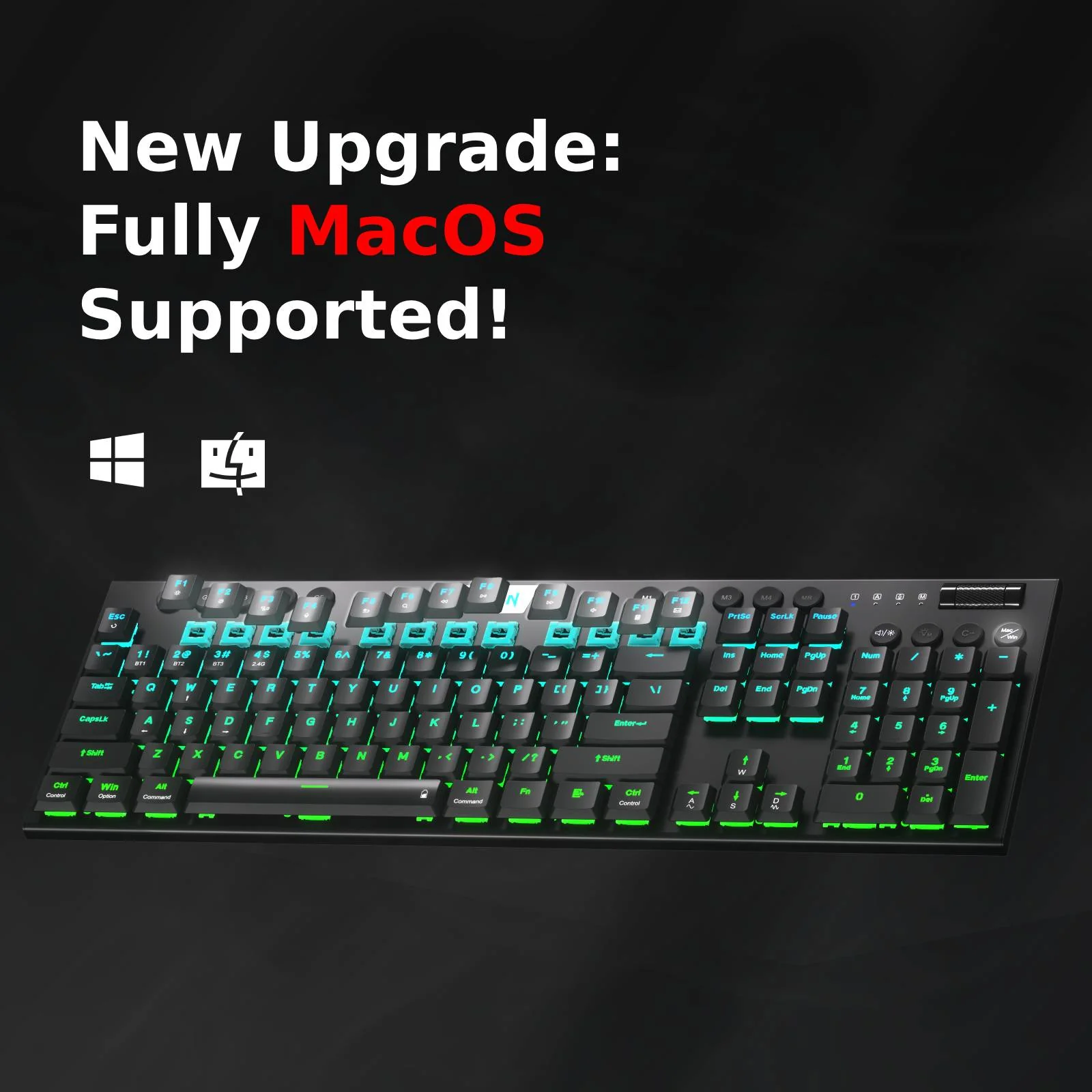 HORUS K618 Ultra-slim Wireless Mechanical Keyboard - Image 6