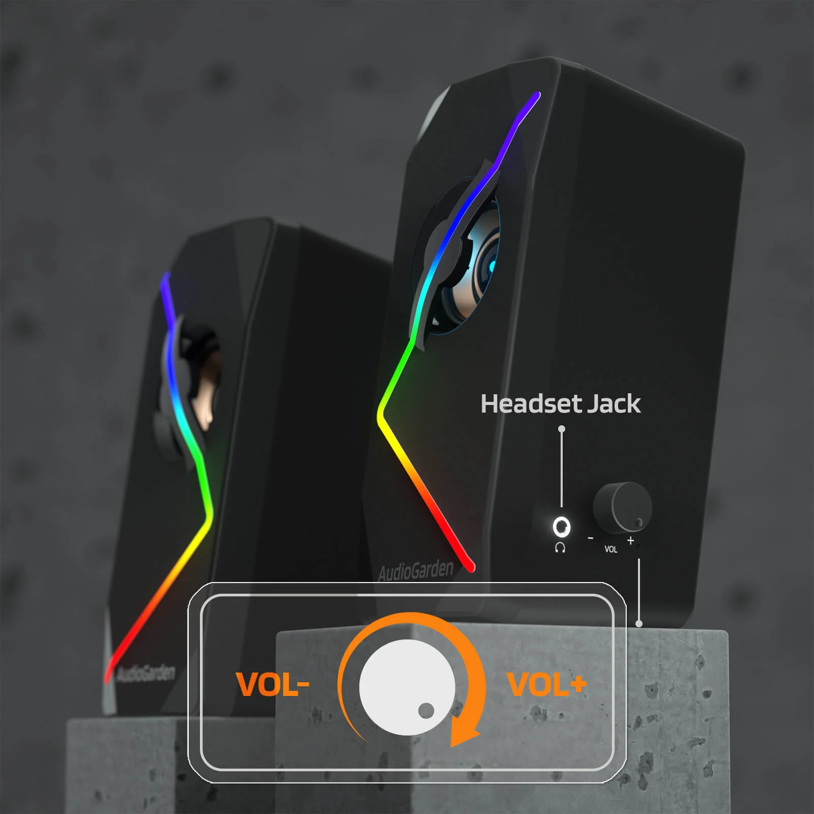 Redragon x LTC AudioGarden AG-201 Computer Speakers - Image 10
