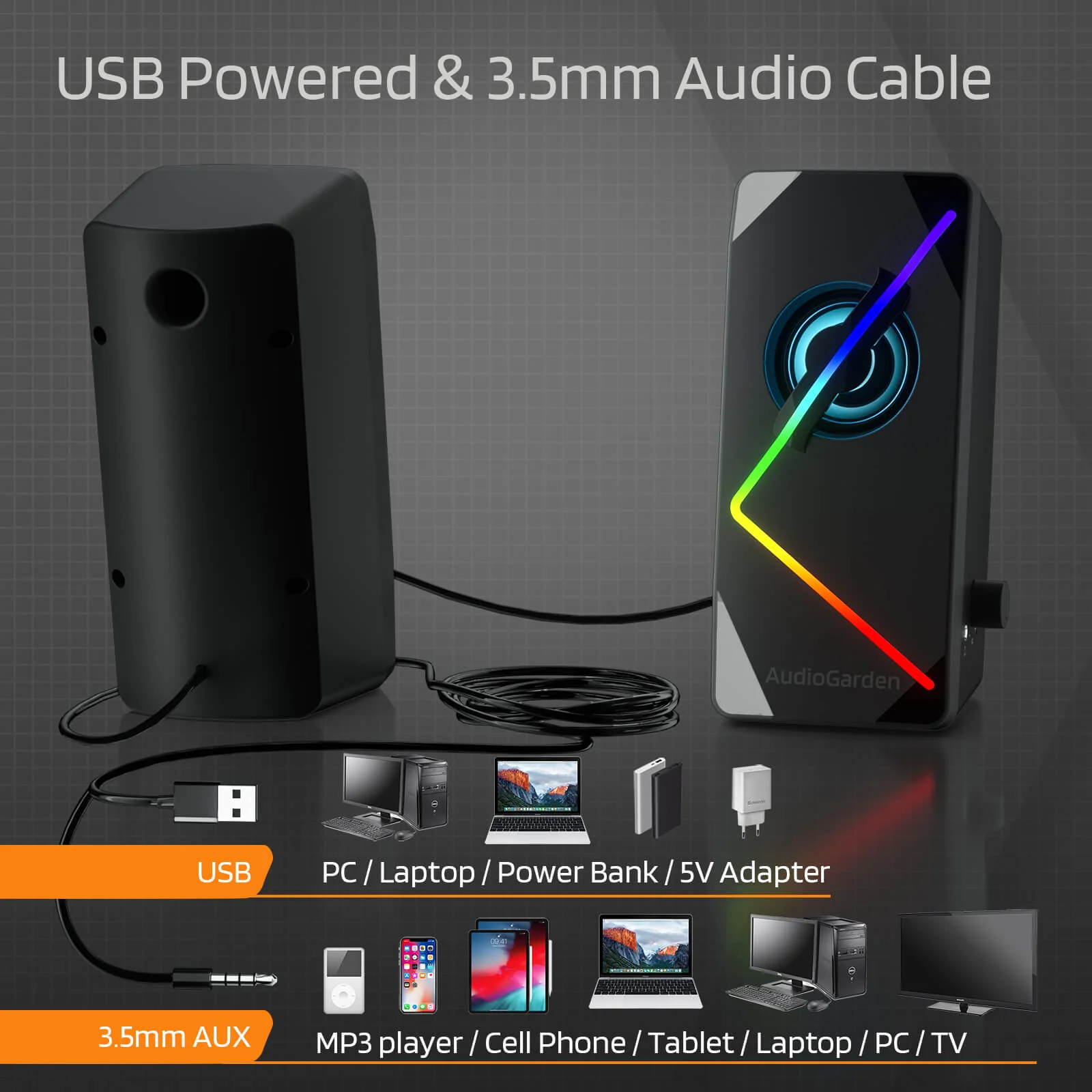 Redragon x LTC AudioGarden AG-201 Computer Speakers - Image 8