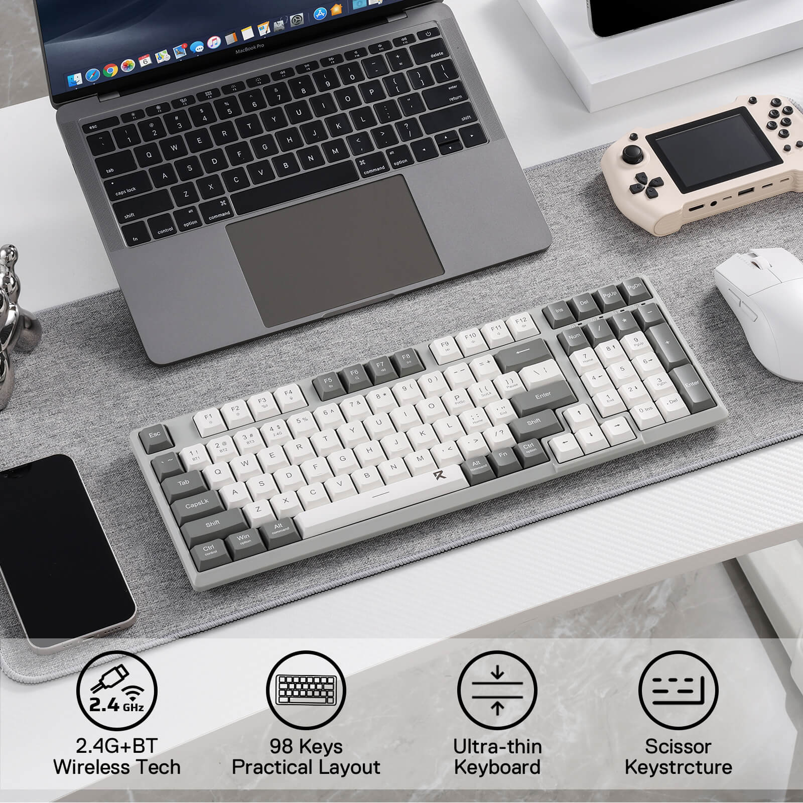 (Open-box) BK7114 Scissor Low-Profile Slim Wireless Keyboard - Image 10