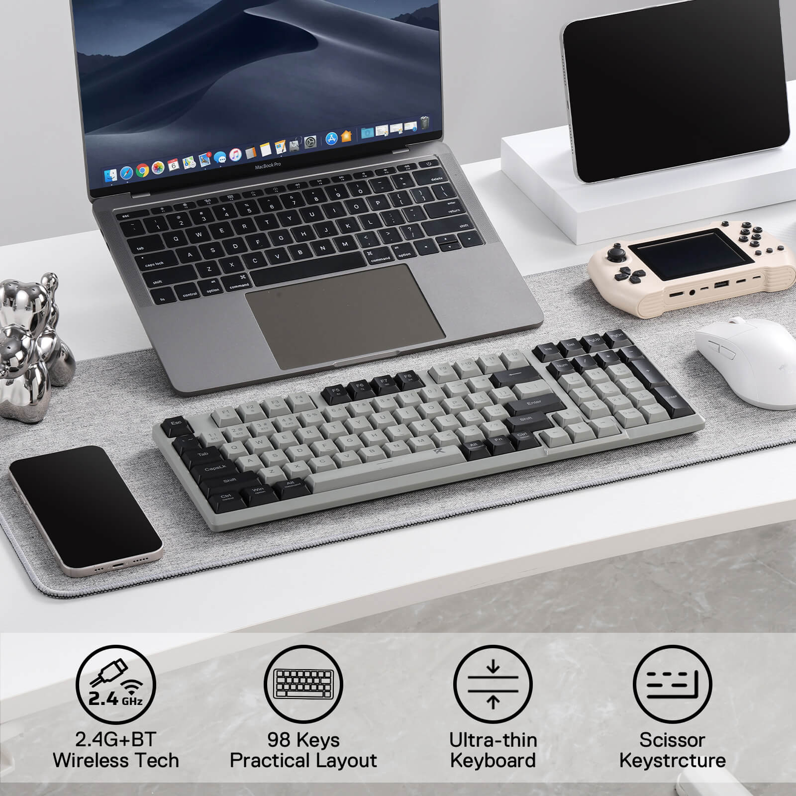 (Open-box) BK7114 Scissor Low-Profile Slim Wireless Keyboard - Image 4