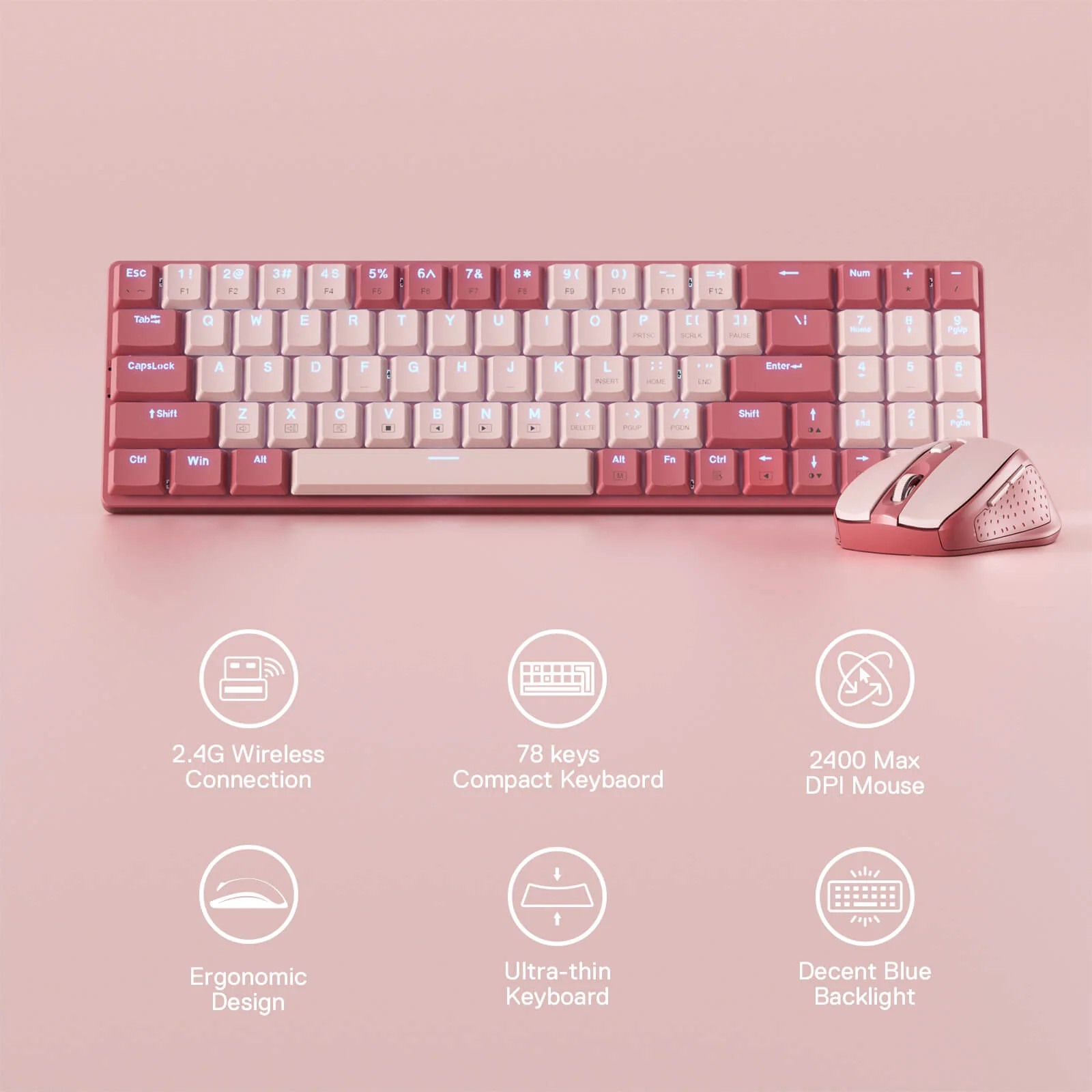 (Open-box) BS8772 Wireless Keyboard and Mouse Combo - Image 26