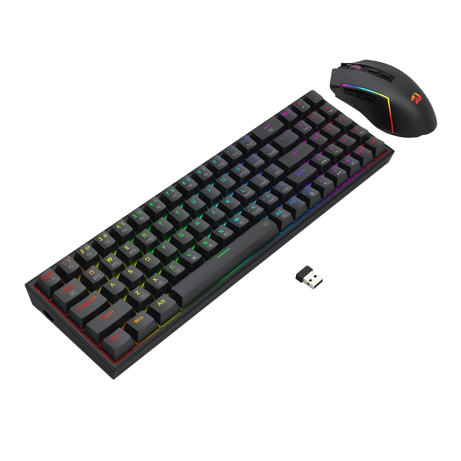 K628 75% Mechanical Gaming Keyboard M693 Gaming Mouse Tri-Modes Combo - Image 11