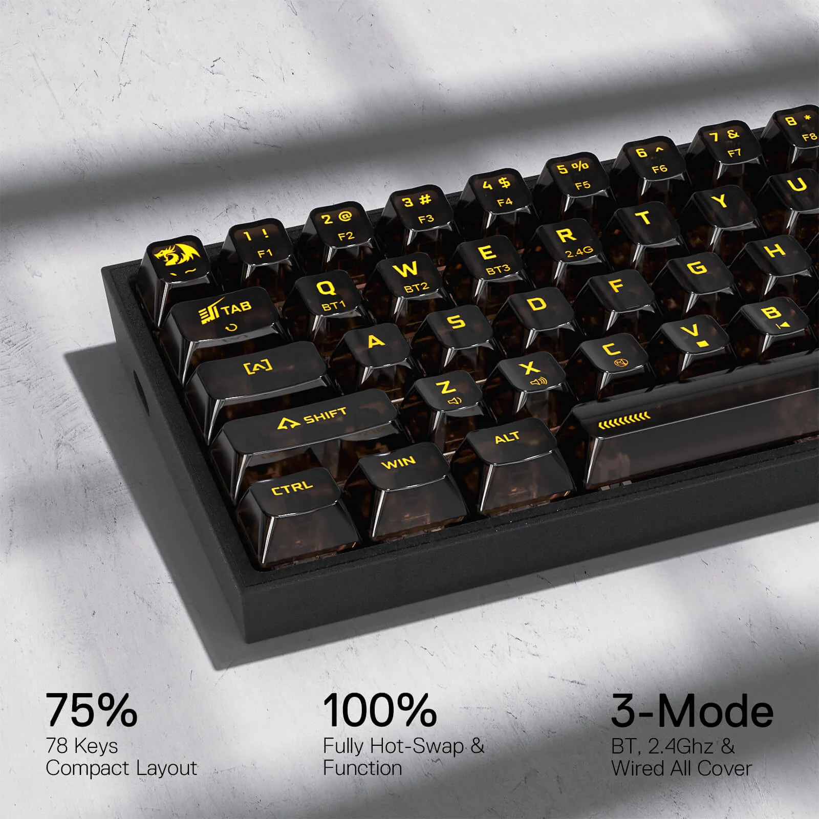 POLLUX K628 PRO SE 75% Full-Transparent Keyboard - Image 5