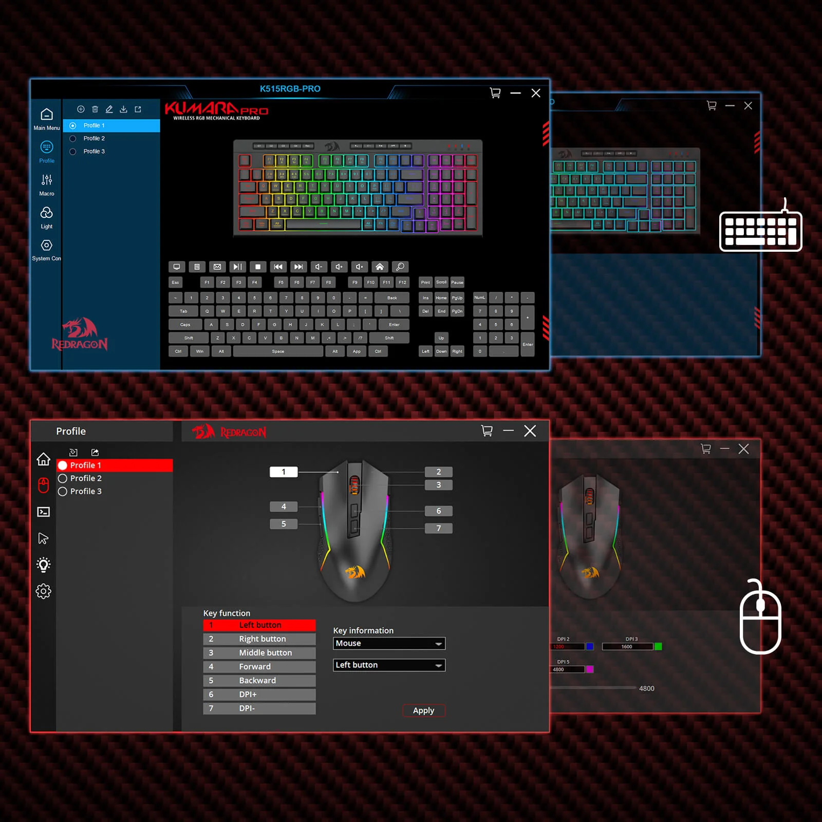 RYLO PRO S142 Membrane Gaming Keyboard & Mouse Tri-Mode Combo - Image 11