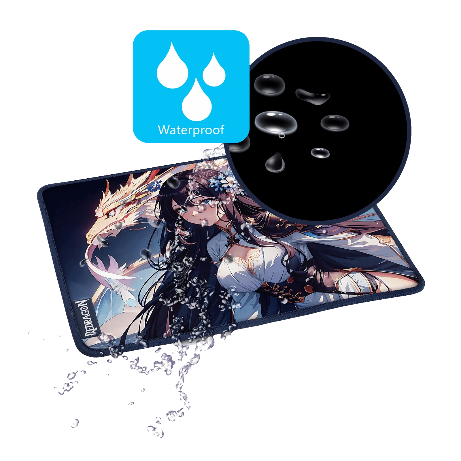 P046 Anime Blue Gaming Mouse Pad/Desk Mat - Image 16