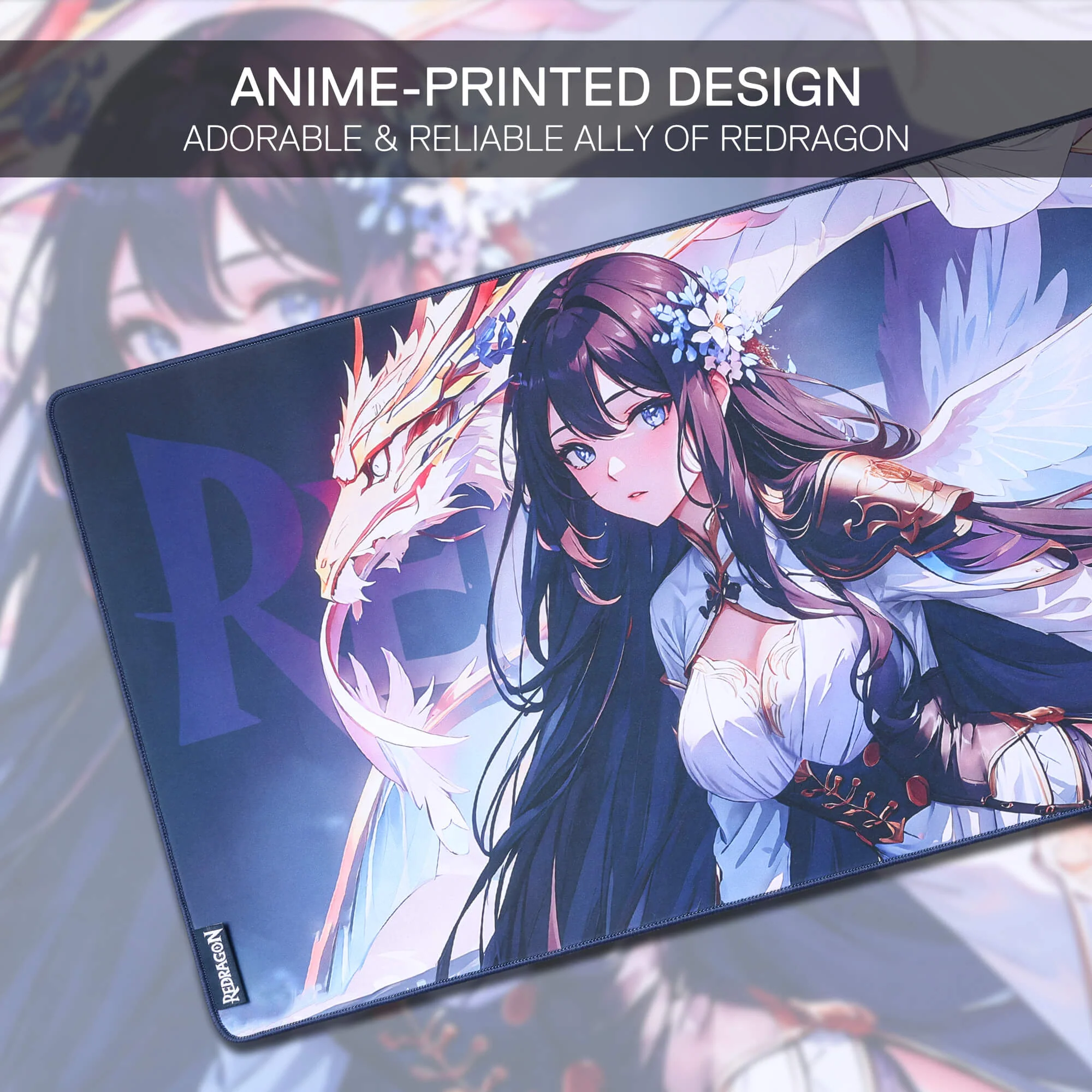 P046 Anime Blue Gaming Mouse Pad/Desk Mat - Image 6