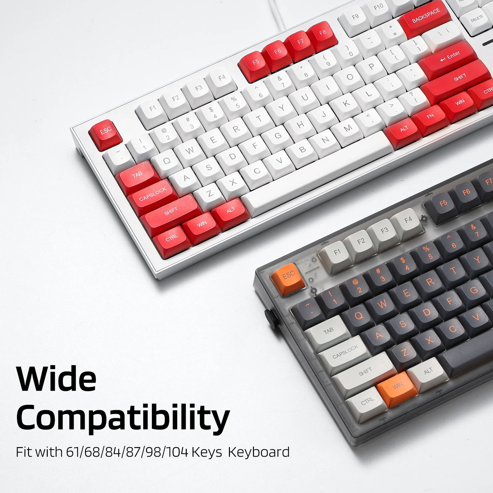 (Only Keycaps) Redragon x LTC PBT Double Shot 112-Key Pudding Keycaps Set, KDA Profile for ANSI Layout 61/68/84/87/98/104 Keys Mechanical Keyboard, with Keycap Puller - Image 5