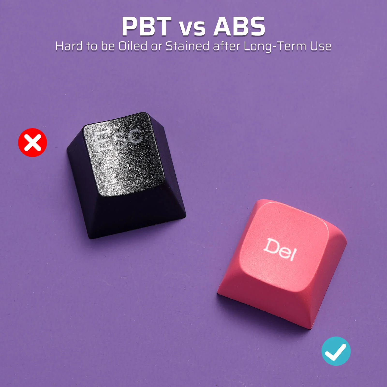 (Only Keycaps) Redragon x LTC PBT Double Shot 112-Key Sublimation Keycaps Set, KDA Profile for ANSI Layout 61/68/84/87/98/104 Keys Mechanical Keyboard, Neon Purple - Image 13