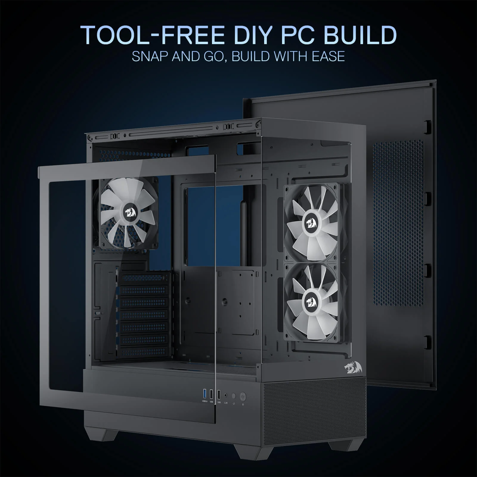 REFLECT FLOW CA606 ATX Gaming PC Case - Image 6