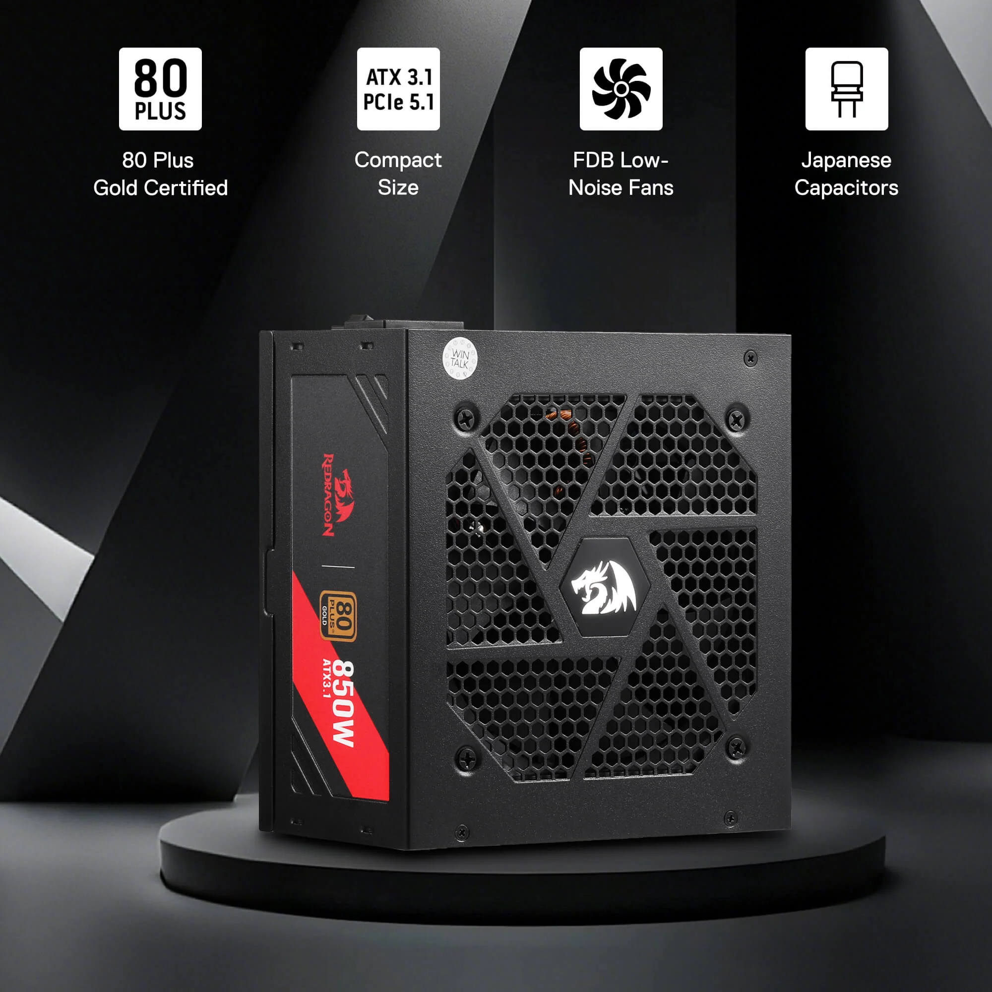 RGMS-850W PRO 80+ ATX 3.1 Gold 850 Watt Power Supply - Image 11