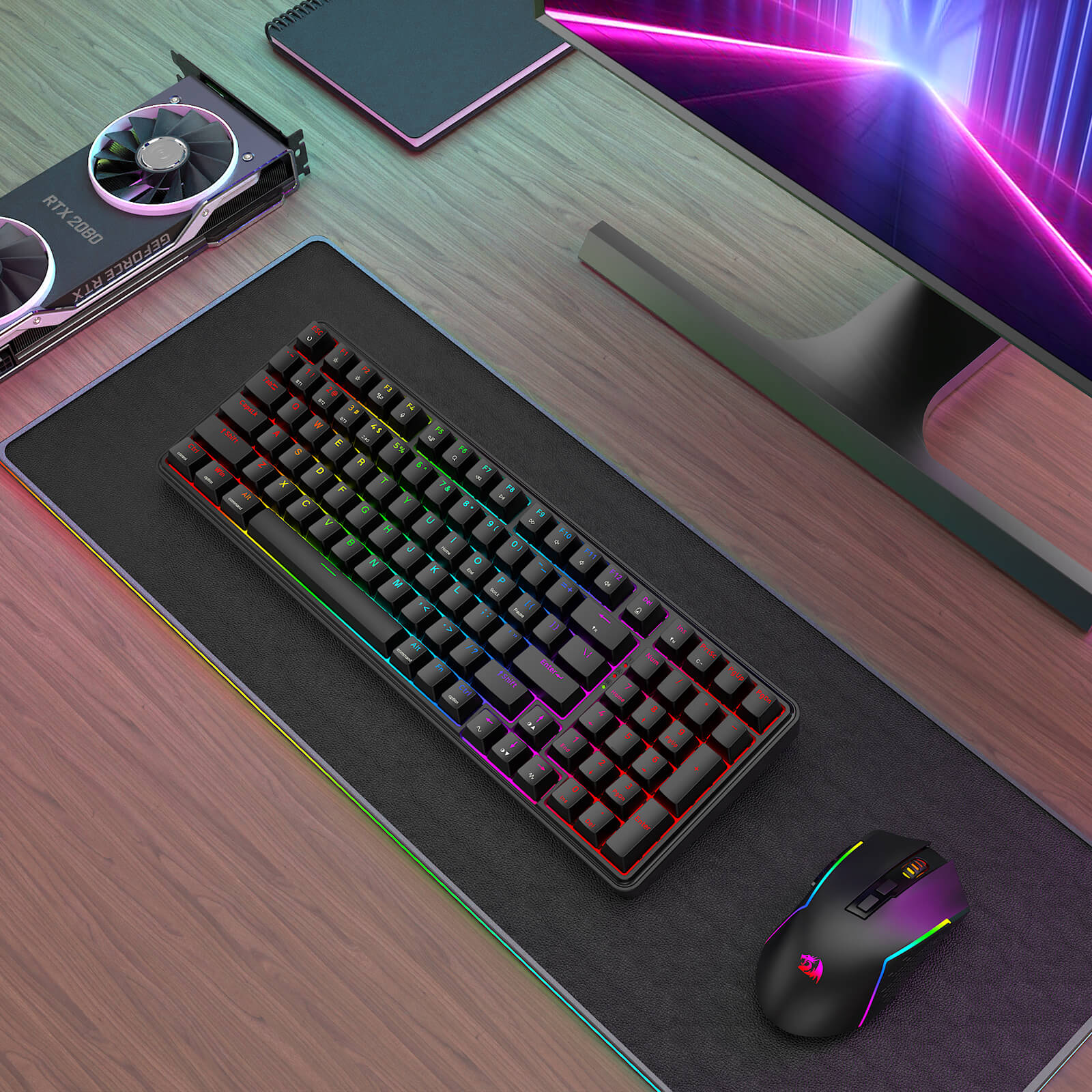 S162 3-Mode Wireless Gaming Keyboard & Mouse Combo - Image 9