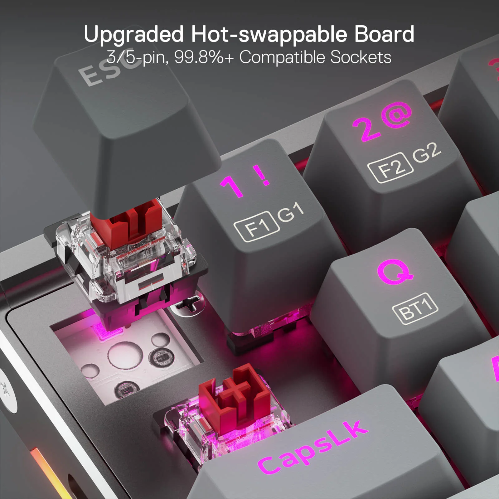 SHACO K641 PRO Wireless Aluminum Keyboard - Image 8