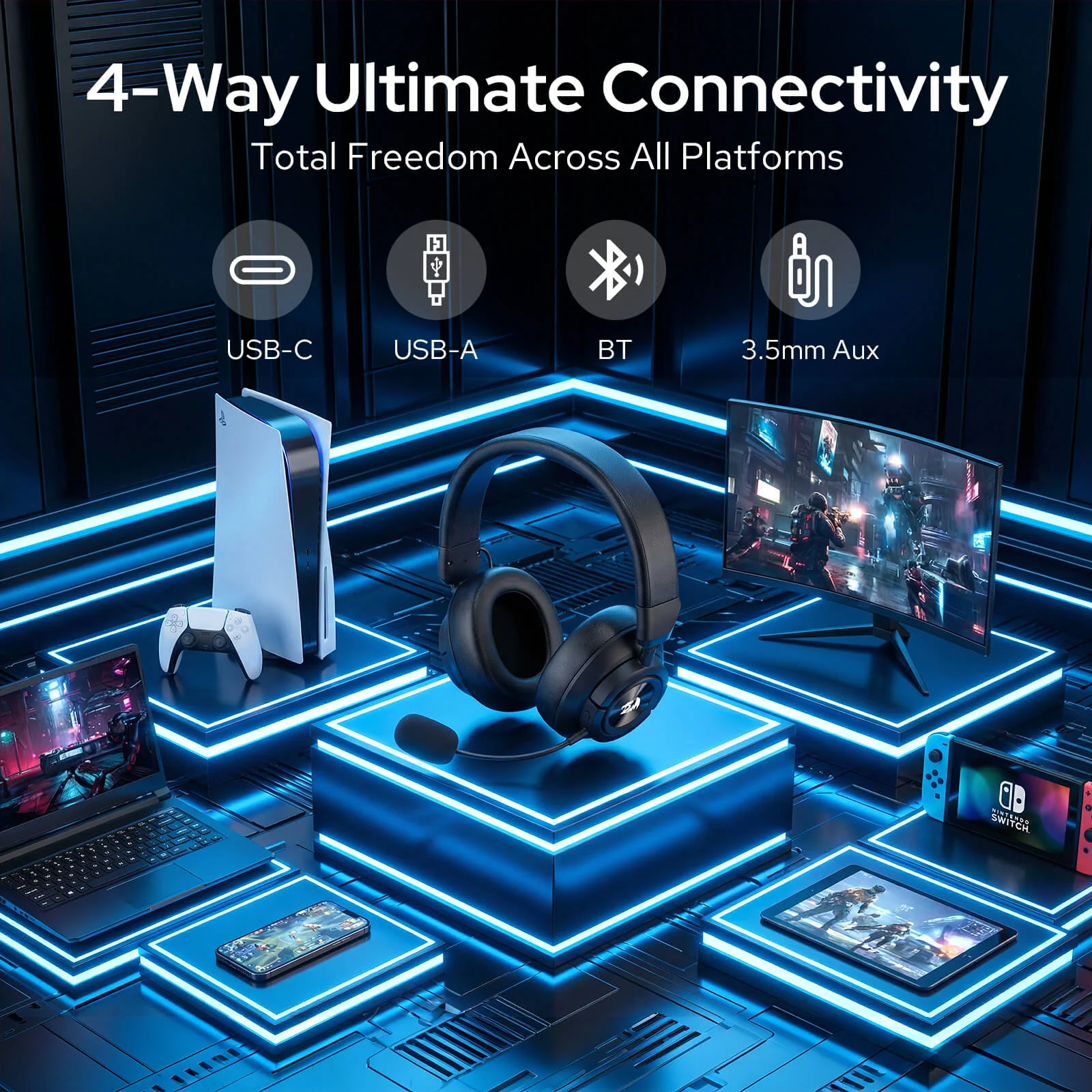 SPECTRA PRO H889 Wireless Gaming Headset - Image 6