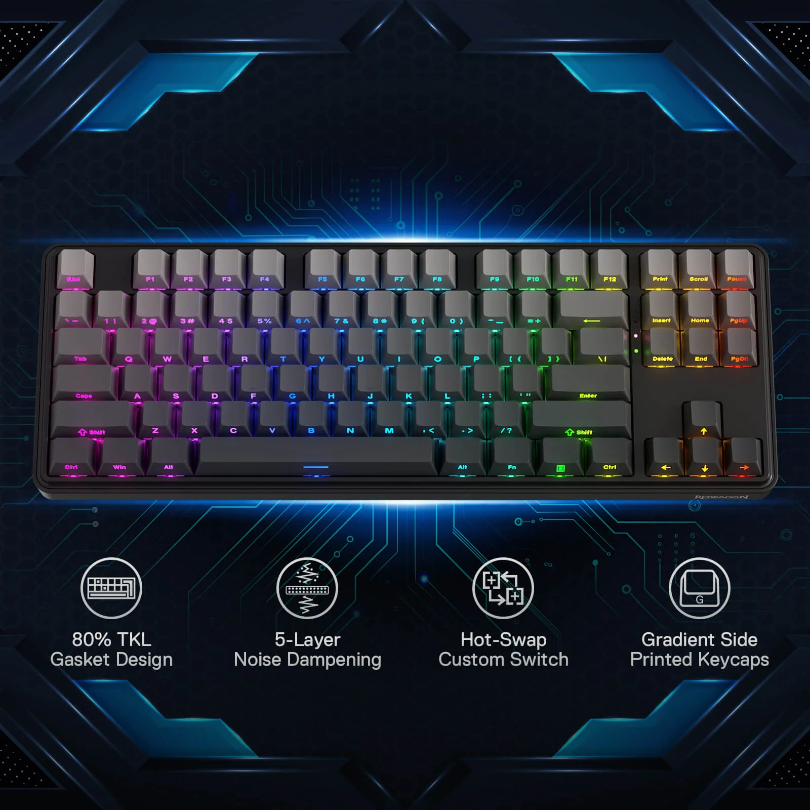 STAR BLADE K707 PRO(Side Printed PBT Keycaps) - Image 3