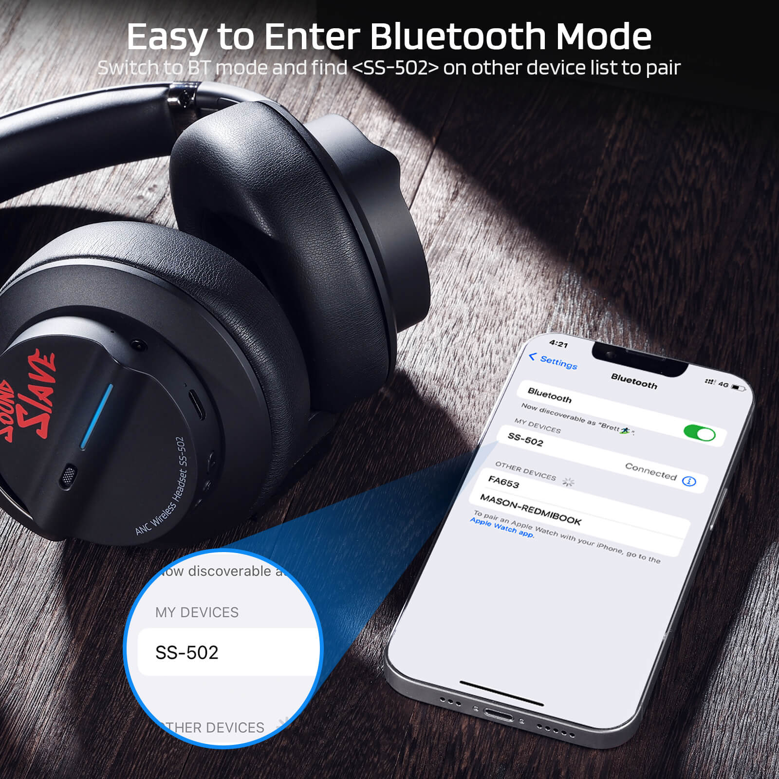 Redragon x LTC 2.4GHz/BT Wireless Headphones with Mic - Image 5